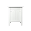 Leo & Lacey Modern Wood End Table with USB Charging Ports in White