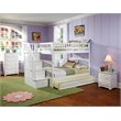 Leo & Lacey Full Over Full Staircase Trundle Bunk Bed