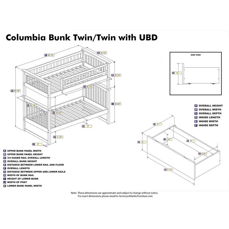 Leo & Lacey Urban Twin Over Twin Storage Bunk Bed