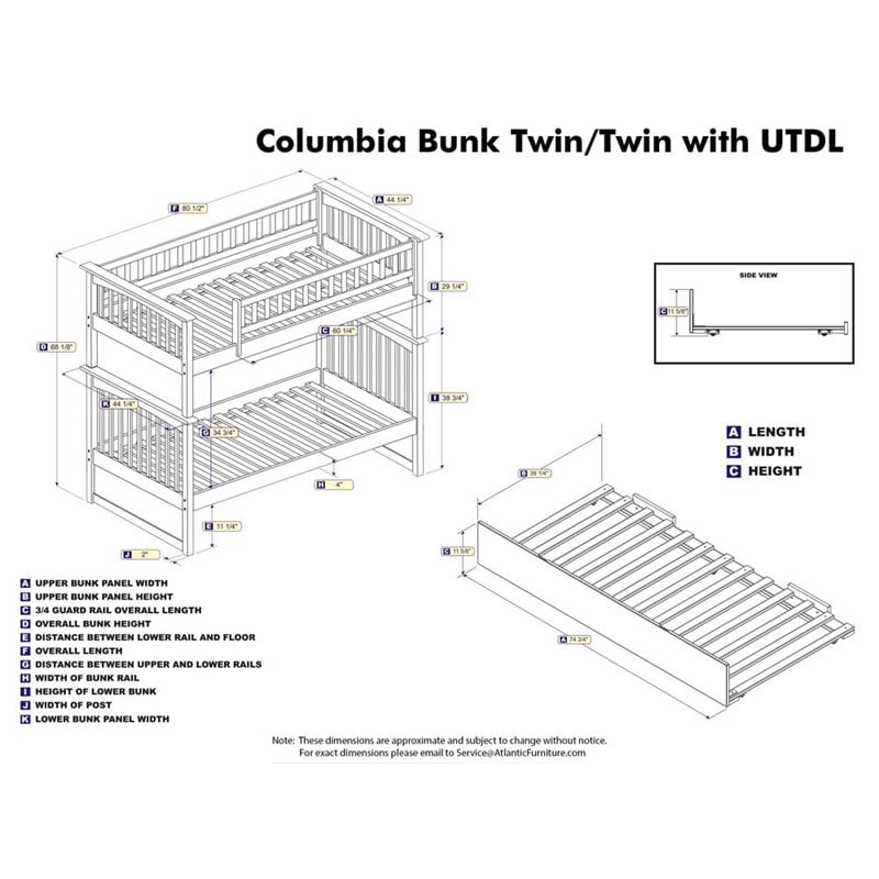 Leo & Lacey Urban Twin Over Twin Trundle Bunk Bed