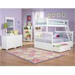 Leo & Lacey Twin Over Full Storage Bunk Bed in White