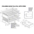 Leo & Lacey Full Over Full Storage Bunk Bed in White