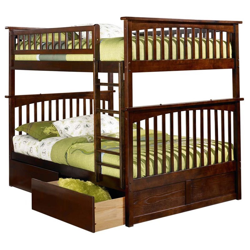 Leo & Lacey Urban Full Over Full Storage Bunk Bed