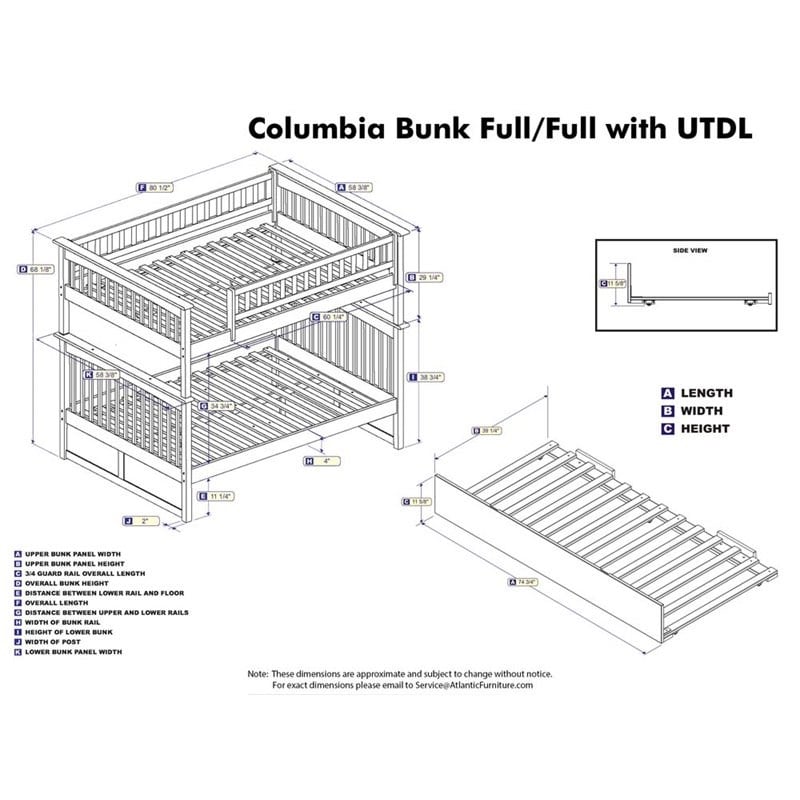Leo & Lacey Urban Full Over Full Trundle Bunk Bed