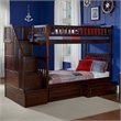 Leo & Lacey Twin Over Twin Staircase Storage Bunk Bed