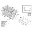 Leo & Lacey Twin Over Full Staircase Storage Bunk Bed