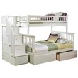 Leo & Lacey Twin Over Full Staircase Storage Bunk Bed