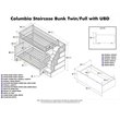 Leo & Lacey Twin Over Full Staircase Storage Bunk Bed