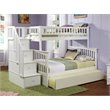 Leo & Lacey Twin Over Full Staircase Trundle Bunk Bed