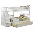 Leo & Lacey Full Over Full Staircase Trundle Bunk Bed