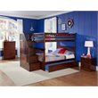 Leo & Lacey Full Over Full Staircase Trundle Bunk Bed