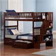 Leo & Lacey Twin Over Twin Staircase Storage Bunk Bed