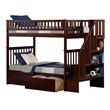 Leo & Lacey Twin Over Twin Staircase Storage Bunk Bed