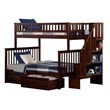 Leo & Lacey Twin Over Full Staircase Storage Bunk Bed