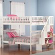 Leo & Lacey Full Over Full Staircase Bunk Bed in White