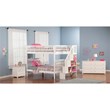 Leo & Lacey Full Over Full Staircase Bunk Bed in White