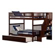 Leo & Lacey Full Over Full Staircase Trundle Bunk Bed