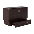 Leo & Lacey Farmhouse Solid Wood Queen Murphy Bed Chest in Espresso
