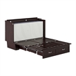 Leo & Lacey Farmhouse Solid Wood Queen Murphy Bed Chest in Espresso