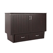 Leo & Lacey Farmhouse Solid Wood Queen Murphy Bed Chest in Espresso