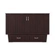 Leo & Lacey Farmhouse Solid Wood Queen Murphy Bed Chest in Espresso