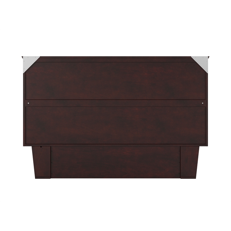 Leo & Lacey Farmhouse Solid Wood Queen Murphy Bed Chest in Espresso