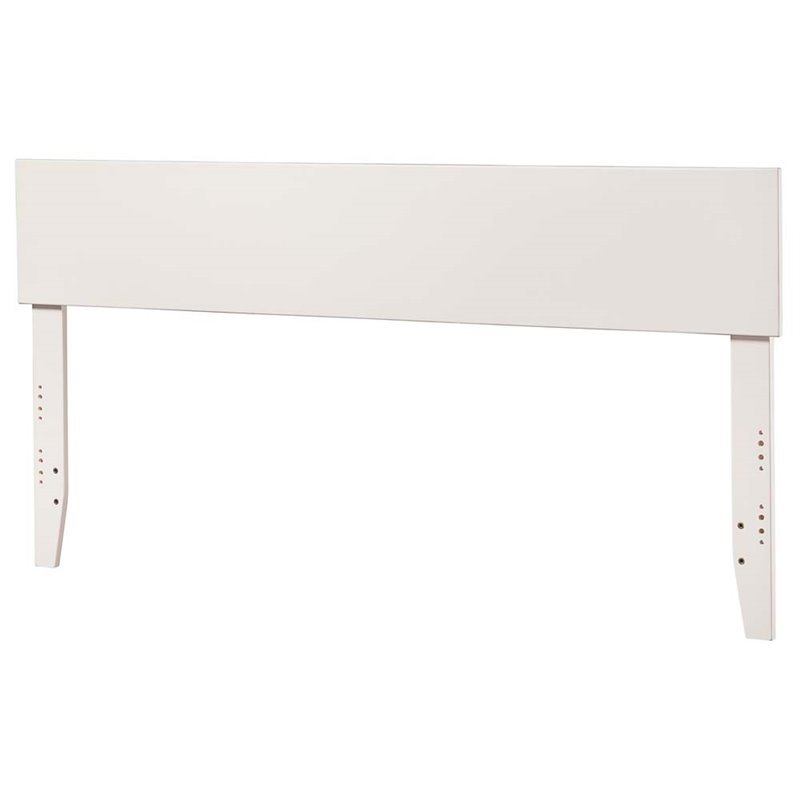 Leo & Lacey Contemporary Full Modern Wood Panel Headboard in White