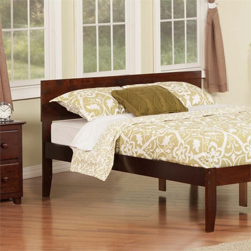 Leo & Lacey Contemporary Full Modern Wood Panel Headboard in Walnut