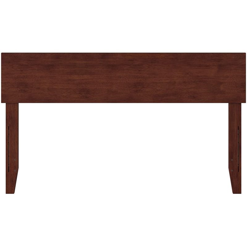 Leo & Lacey Contemporary Full Modern Wood Panel Headboard in Walnut