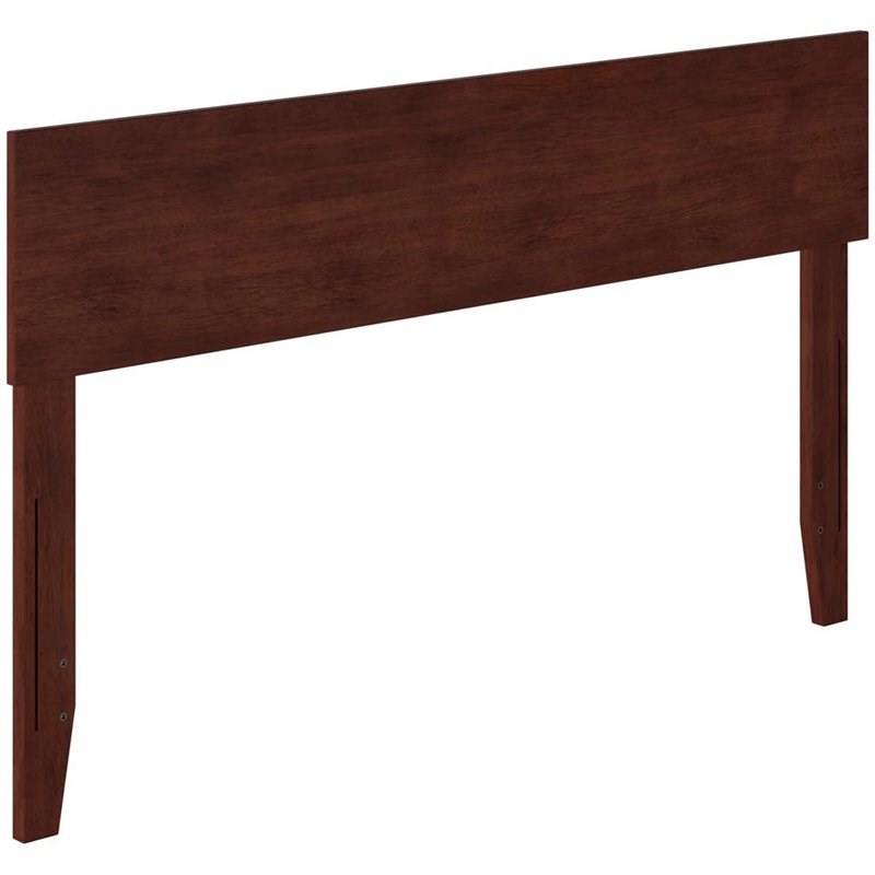 Leo & Lacey Contemporary Full Modern Wood Panel Headboard in Walnut