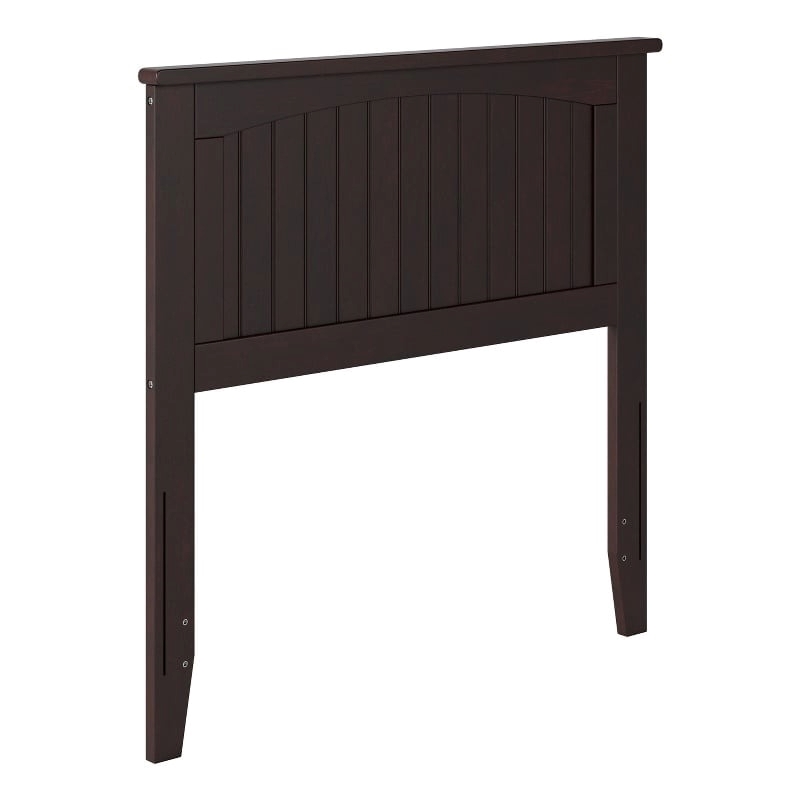 Leo & Lacey Contemporary Twin Wood Panel Headboard in Espresso