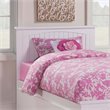 Leo & Lacey Contemporary Twin Wood Panel Headboard in White Finish