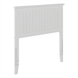 Leo & Lacey Contemporary Twin Wood Panel Headboard in White Finish