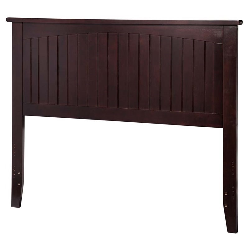 Leo & Lacey Contemporary Full Wood Panel Headboard in Espresso