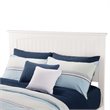Leo & Lacey Contemporary Full Wood Panel Headboard in White Finish