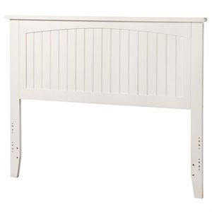 Leo & Lacey Contemporary Full Wood Panel Headboard in White Finish