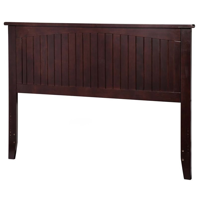 Leo & Lacey Contemporary Queen Wood Panel Headboard in Espresso