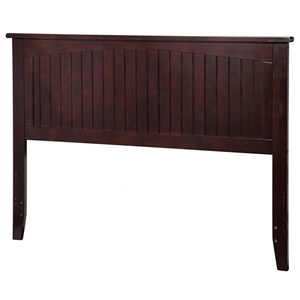 Leo & Lacey Contemporary Queen Wood Panel Headboard in Espresso
