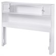 Leo & Lacey Contemporary Full Wood Bookcase Headboard in White