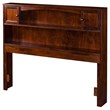 Leo & Lacey Contemporary Full Wood Bookcase Headboard in Walnut