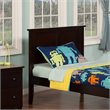 Leo & Lacey Contemporary Twin Solid Wood Panel Headboard in Espresso