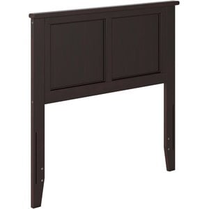 Leo & Lacey Contemporary Twin Solid Wood Panel Headboard in Espresso