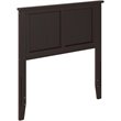Leo & Lacey Contemporary Twin Solid Wood Panel Headboard in Espresso