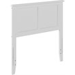 Leo & Lacey Contemporary Twin Solid Wood Panel Headboard in White