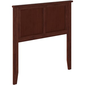 Leo & Lacey Contemporary Twin Solid Wood Panel Headboard in Walnut