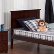 Leo & Lacey Contemporary Twin Solid Wood Panel Headboard in Walnut