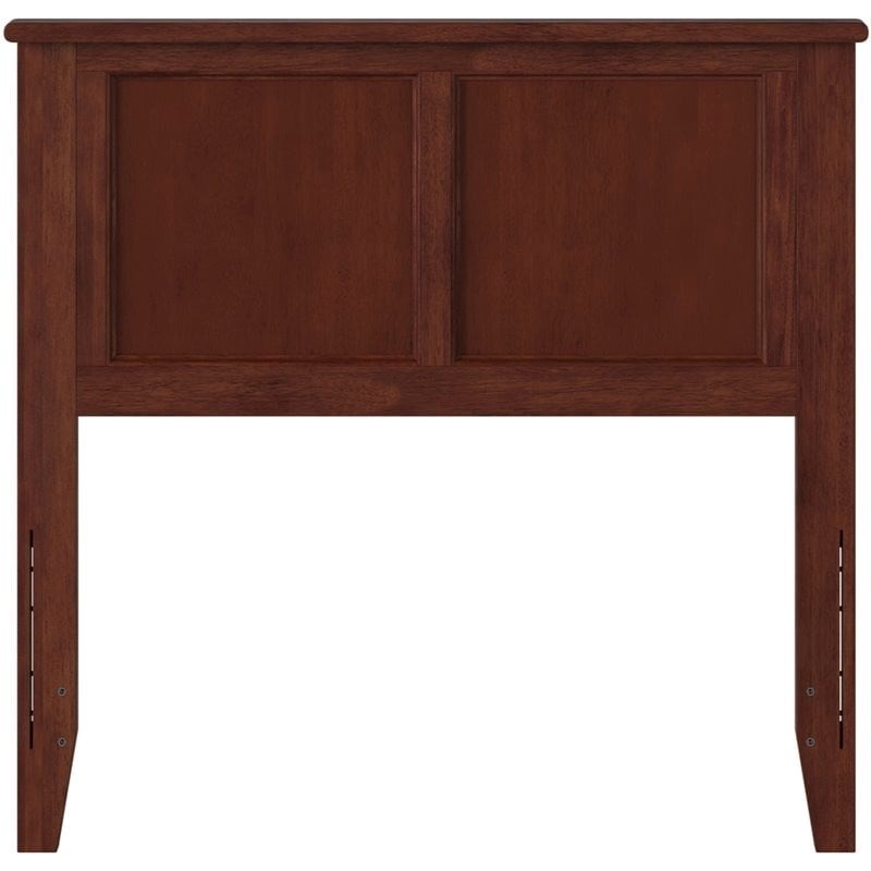 Leo & Lacey Contemporary Twin Solid Wood Panel Headboard in Walnut