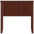 Leo & Lacey Contemporary Twin Solid Wood Panel Headboard in Walnut