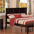 Leo & Lacey Contemporary Full Solid Wood Panel Headboard in Espresso