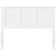 Leo & Lacey Contemporary Full Solid Wood Panel Headboard in White